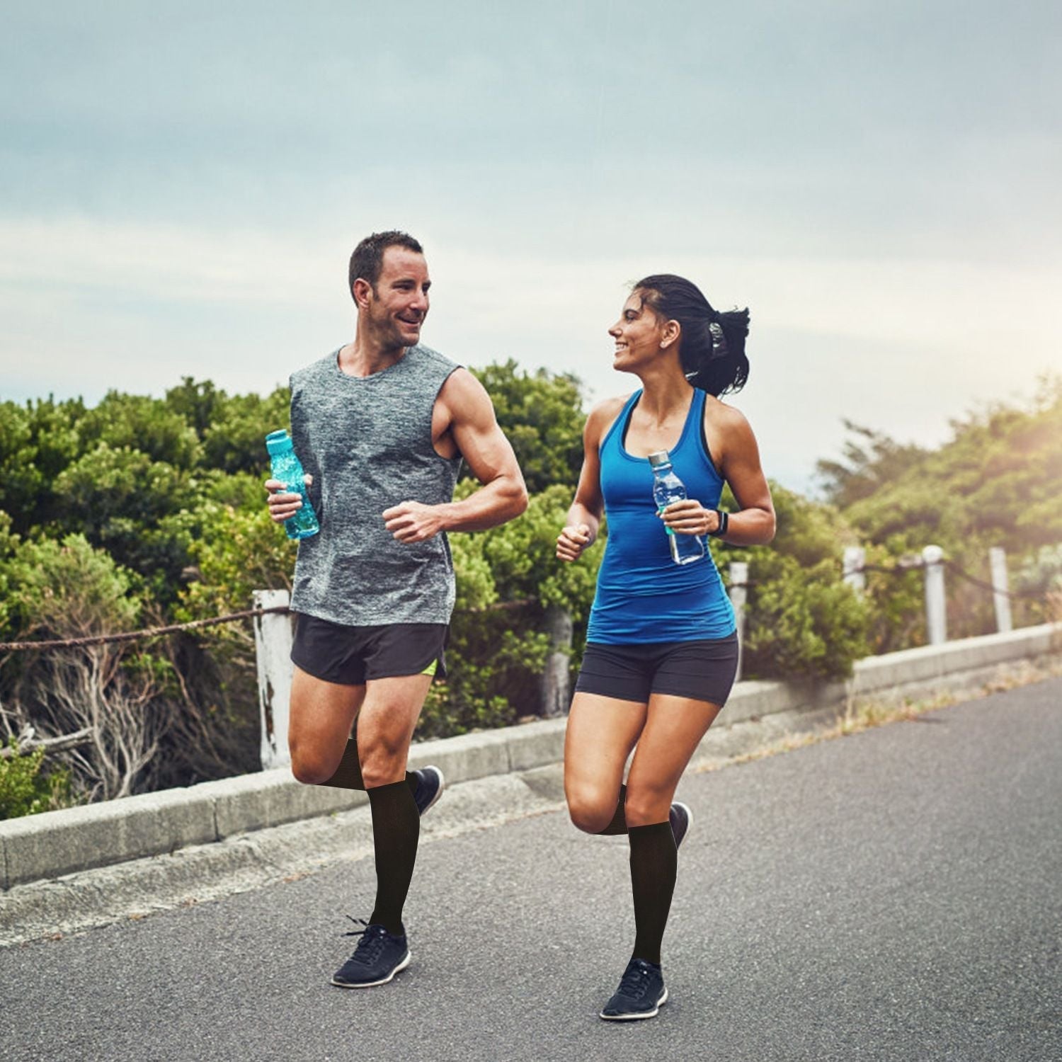 Unisex Copper Compression Socks for Support & Recovery Cnasti Strings and Thangs