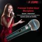 5 Core Premium Handheld Microphone Unidirectional Vocal Dynamic Cardioid Mic with Detachable 10ft XLR Cable Mic Clip Mesh Grille & ON/Off Switch Suited for Speakers Amp Mixers Karaoke Singing- BETA