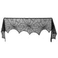 Halloween Decoration Black Lace Spiderweb Fireplace Mantle Scarf Cover