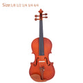 Glarry GV101 4/4 Acoustic Matt Violin Case Bow Rosin Strings Shoulder Rest Tuner Natural