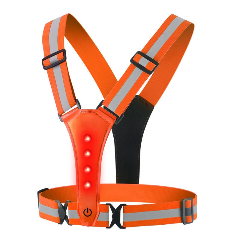 LED Running Vest, High Visibility Reflective Vest for Night Core Sports & Fitness