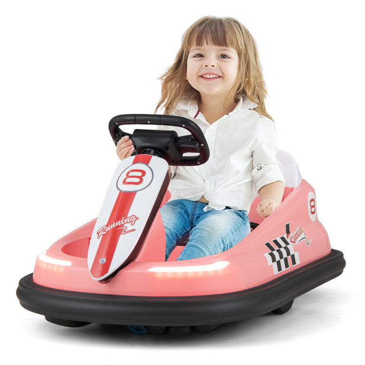 6V kids Ride-on Bumper Car with 360° Spinning and Dual Motors