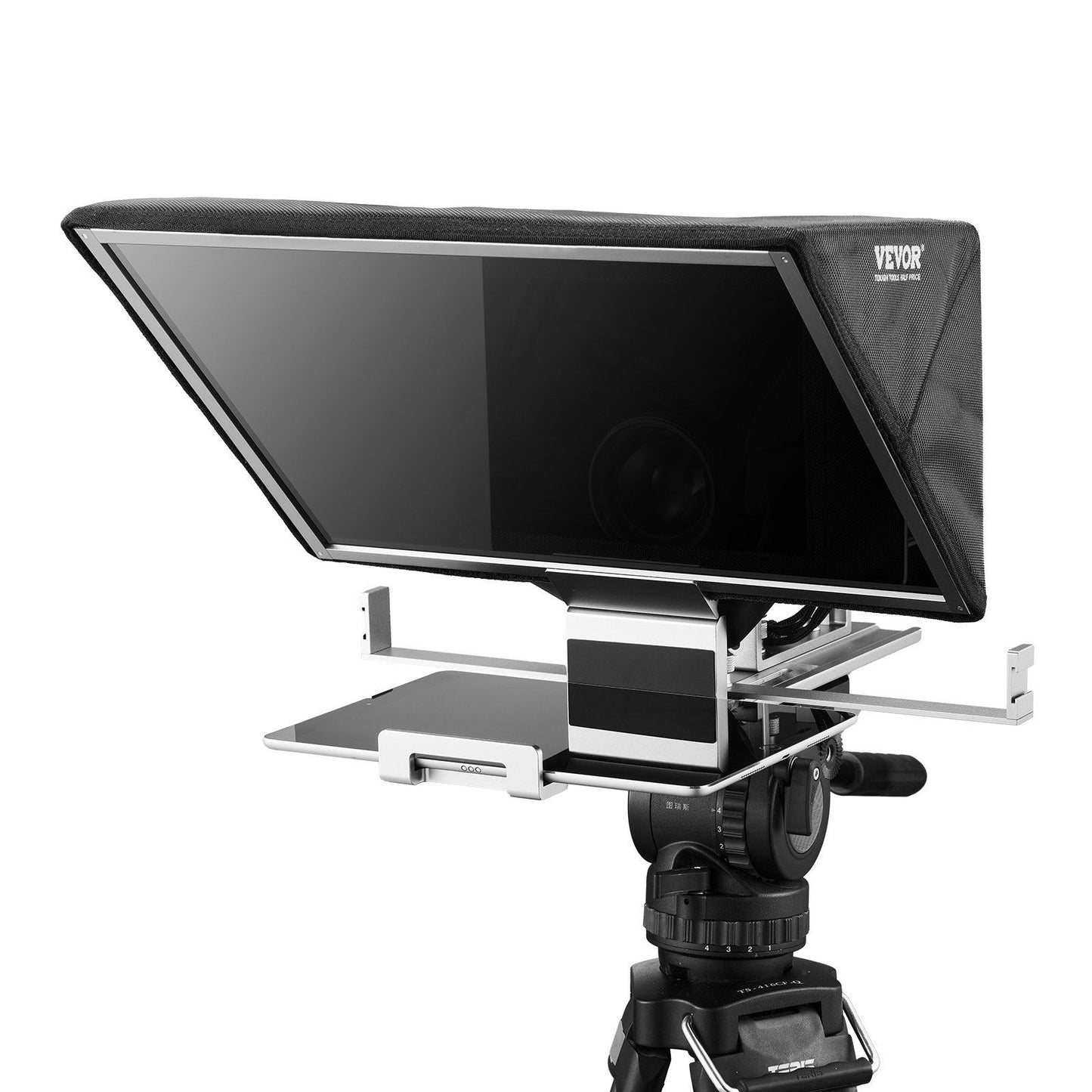 16'' Floor Type Teleprompter Remote for Webcam Smartphone Live Streaming