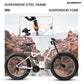 A26309 26 inch Mountain Bike,Full-Suspension 21 Speeds Drivetrain with Disc-Brake MTB Bicycle, 26*4" Fat tire Bike for Men