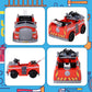 6V Electric Ride-On Fire Truck Vehicle for Kids with Remote Control, Music, Lights, and Ladder