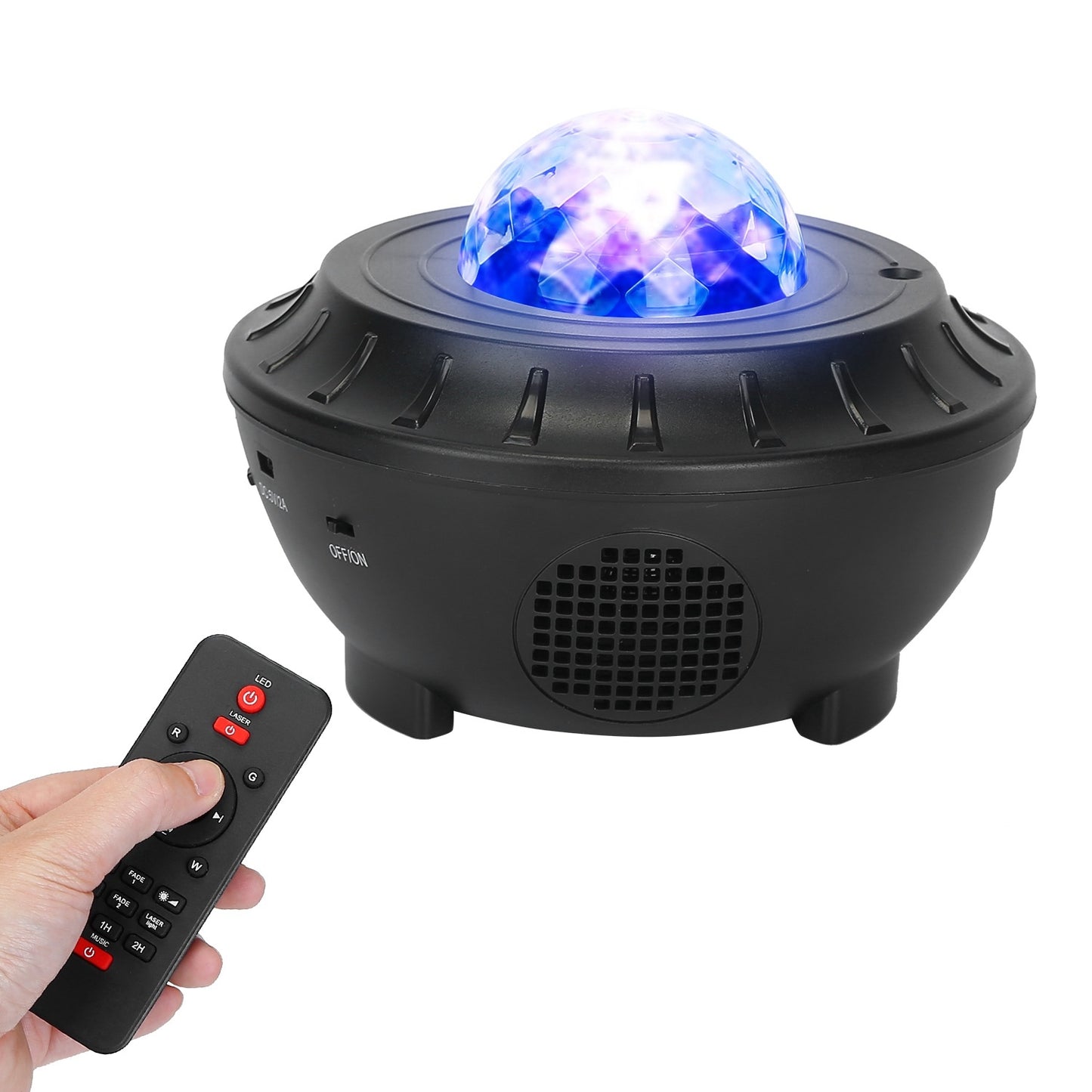 Star Projector Lamp RGBW Wireless Music Speaker Night Light USB Ocean Wave Projector Lamp