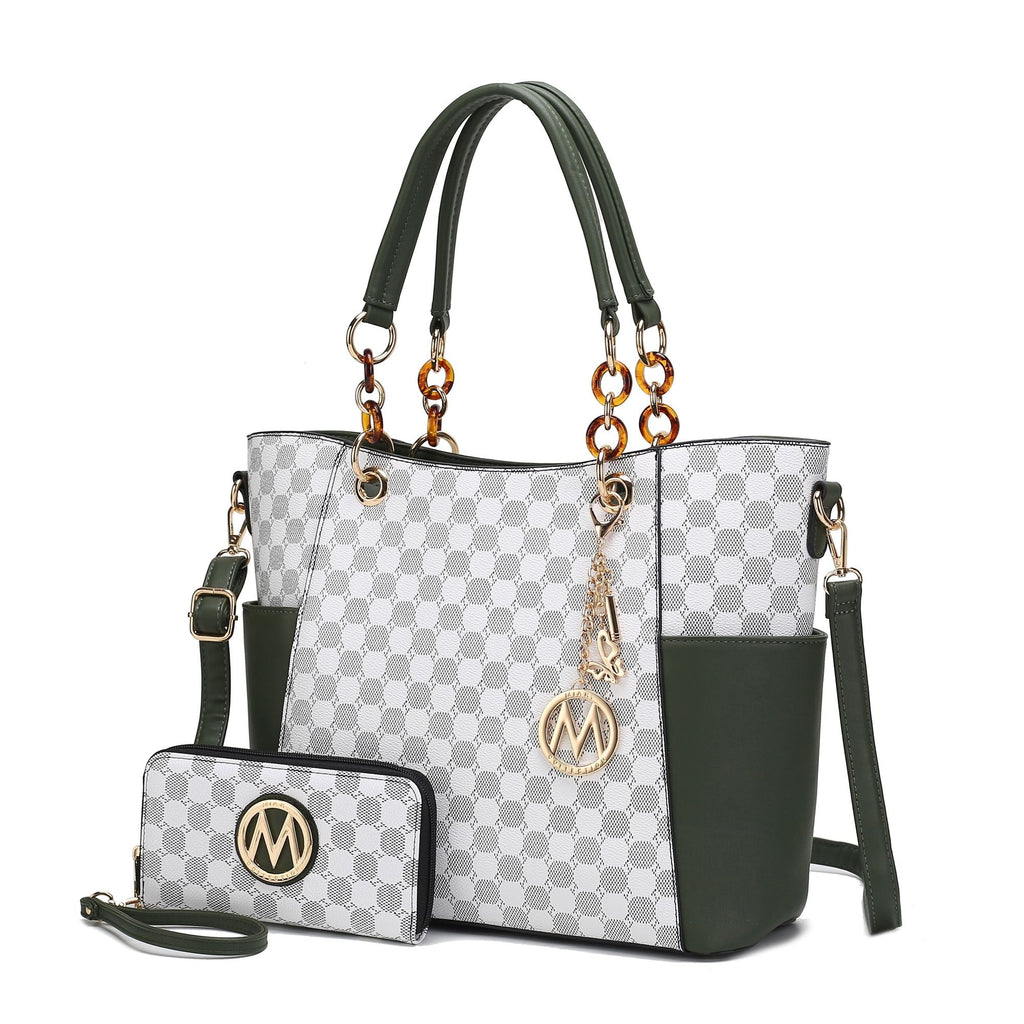 MKF Collection Merlina 2 PCS Women Tote Handbag with Wallet by Mia k Cnasti Strings and Thangs