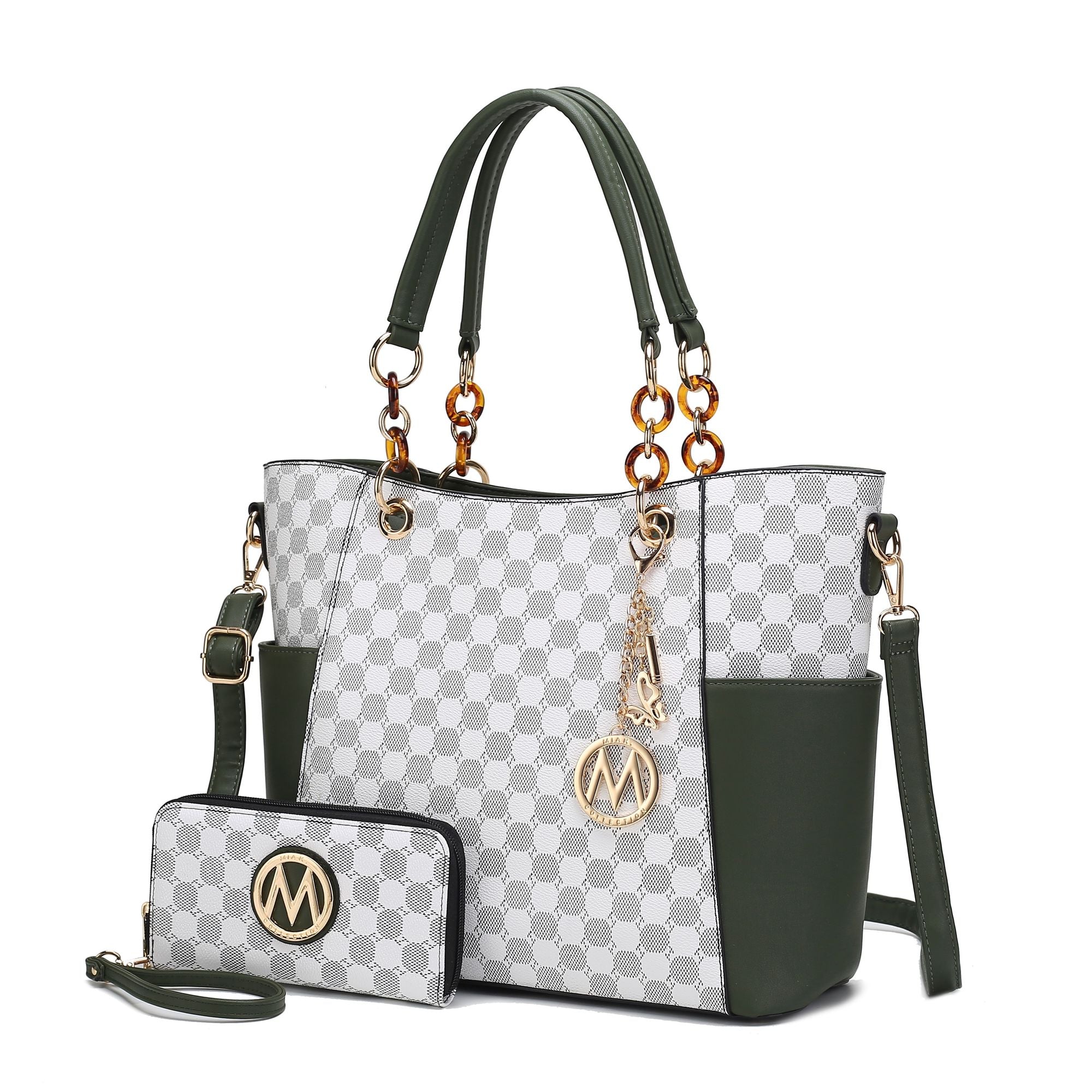 MKF Collection Merlina 2 PCS Women Tote Handbag with Wallet by Mia k Cnasti Strings and Thangs