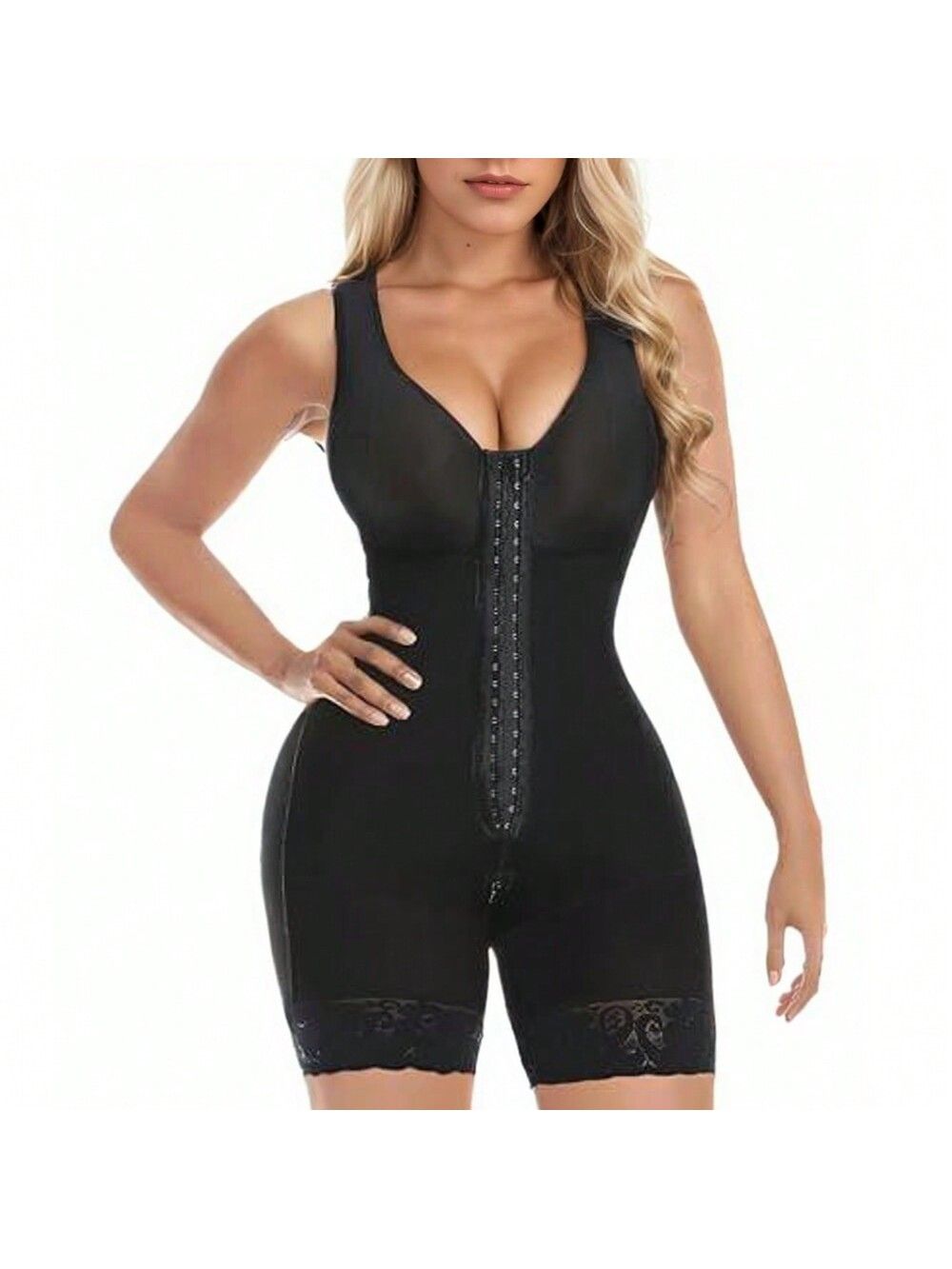 Fasjrixa Fajas Colombianas Full Body Shaper with Zipper Cnasti Strings and Thangs