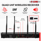 5 Core Wireless Microphones 8 Channel Dynamic Karaoke Professional UHF Singing Mic System Handheld Cordless Microfonos Inalambricos for Singer DJ Church - WM UHF HM