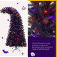 6FT Artificial Fir Bent Top Halloween Christmas Tree, Xmas Tree Bendable Grinch Style Christmas Tree Holiday Decoration