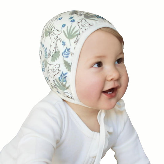 Bamboo and Cotton Double Sided Baby Beanie for Newborns Hospital Hat Reversible Breathable All Seasons Bonnet 0-3 Months