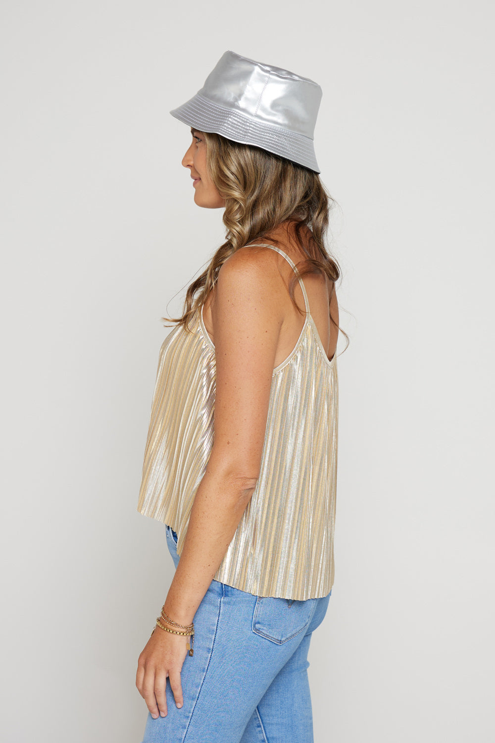 Nova Coton Polyester Metallic Bucket Hat