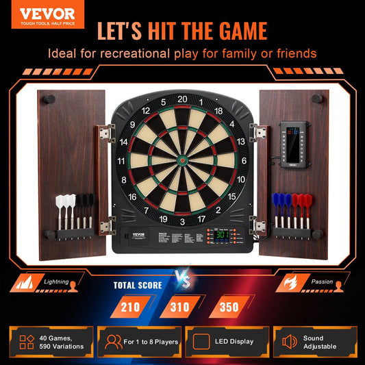 VEVOR Dartboard and Cabinet Set Complete with All Accessories Easy Assembly