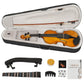 Full Size 4/4 Violin Set for Adults Beginners Students with Hard Case,Violin Bow,Shoulder Rest,Rosin,Extra Strings and Sordine