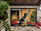 Australian Cattle Dog Cozy Christmas Doormat Front Door Mat Indoor Outdoor