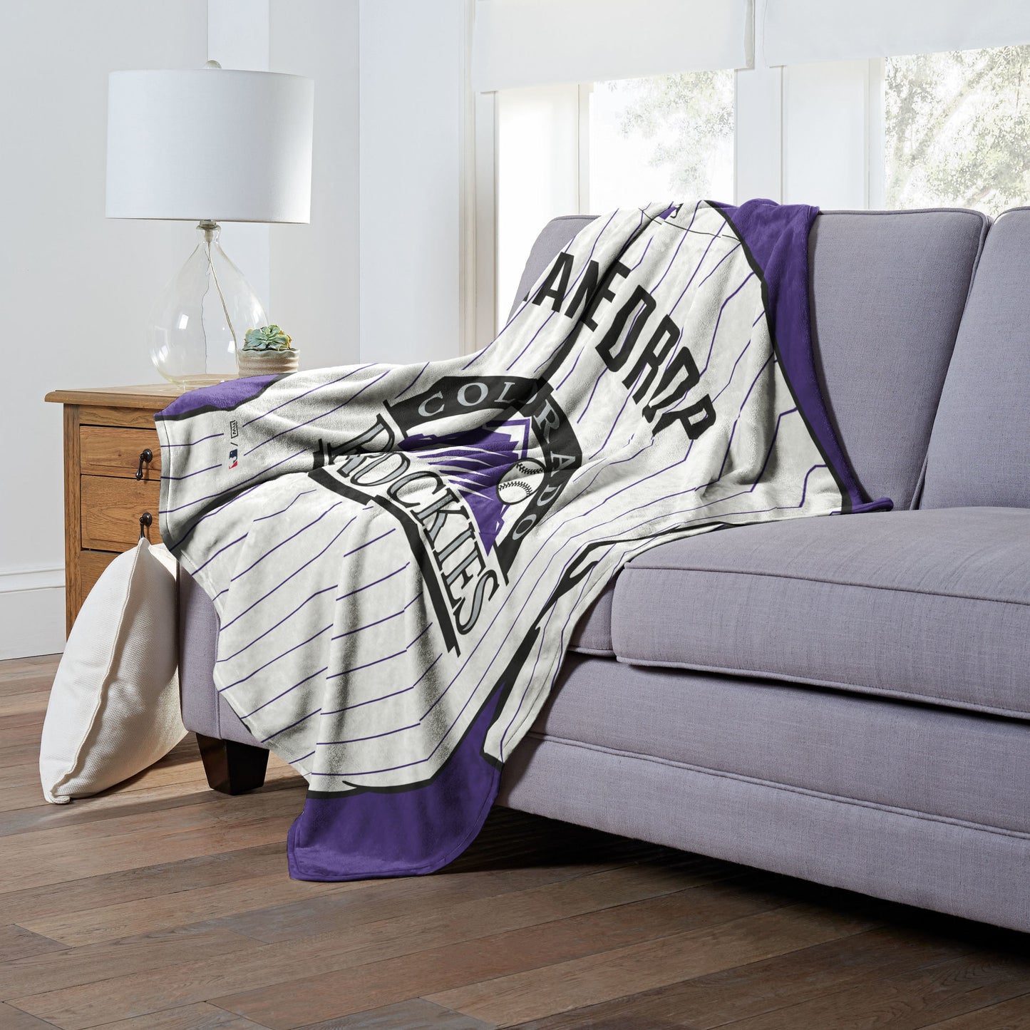 [Personalization Only] OFFICIAL MLB Jersey Personalized Silk Touch Throw Blanket - Rockies