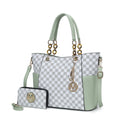 MKF Collection Merlina 2 PCS Women Tote Handbag with Wallet by Mia k Cnasti Strings and Thangs