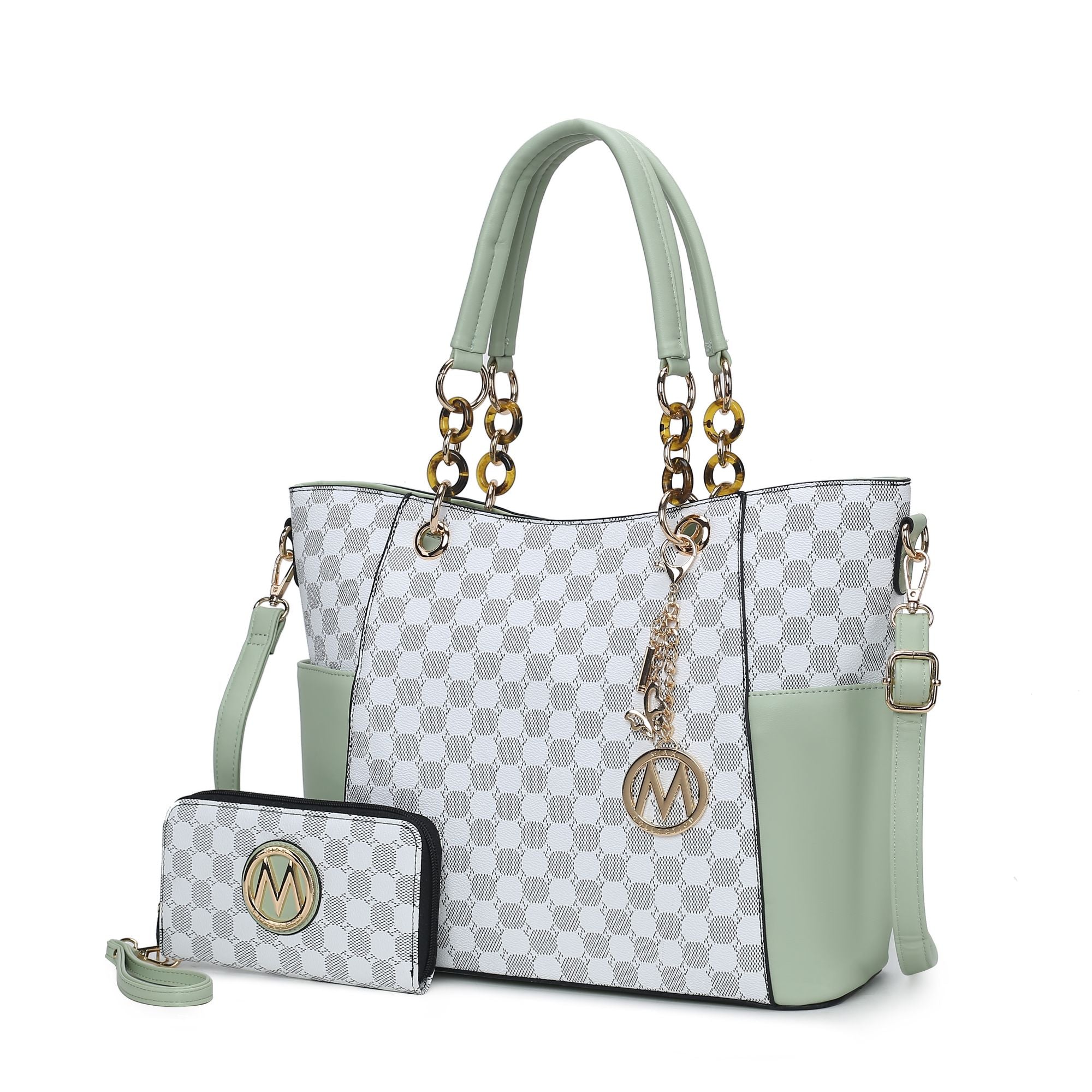 MKF Collection Merlina 2 PCS Women Tote Handbag with Wallet by Mia k Cnasti Strings and Thangs