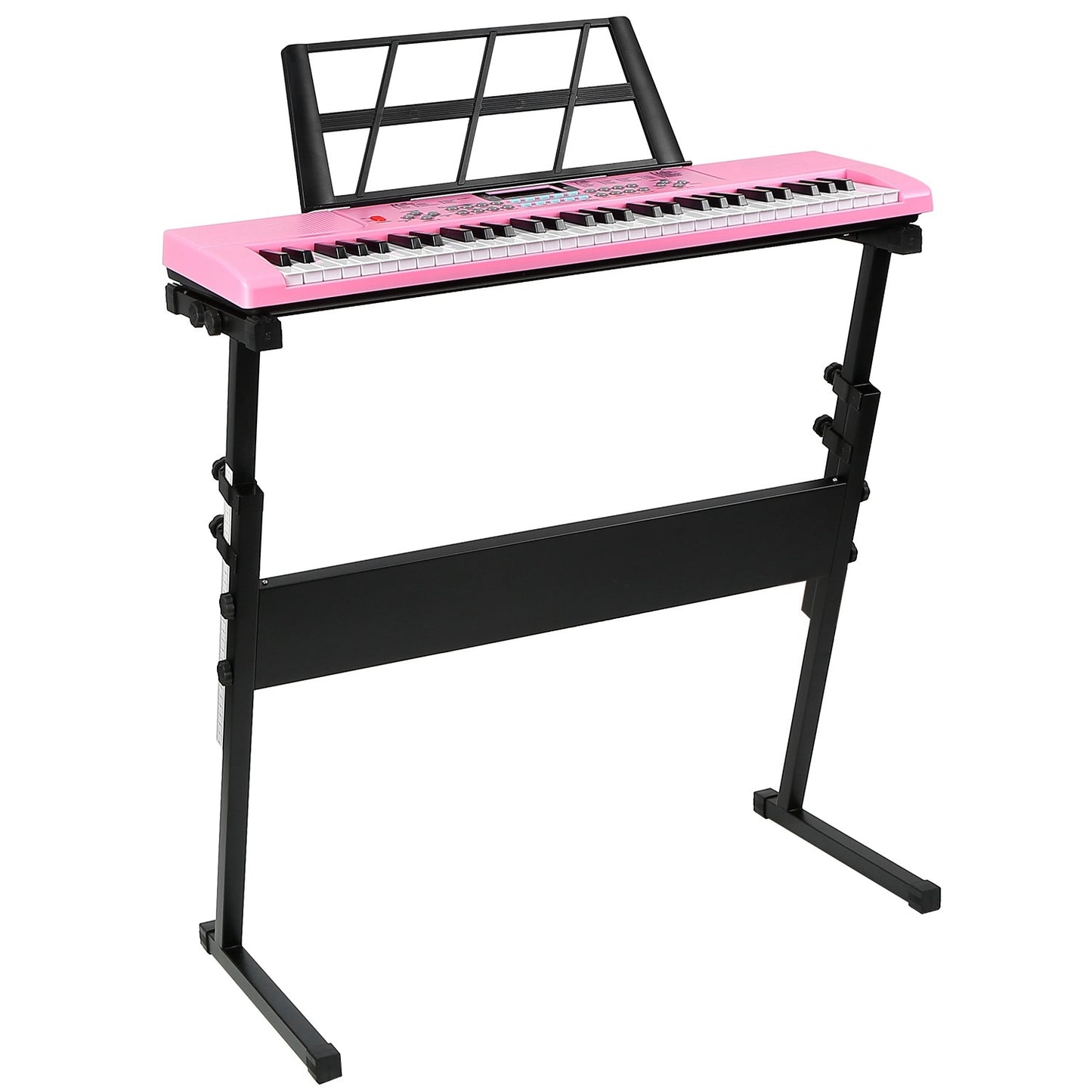 61 Keys Digital Music Electronic Keyboard Electric Musical Piano Instrument Kids Learning Keyboard w/ Stand Microphone