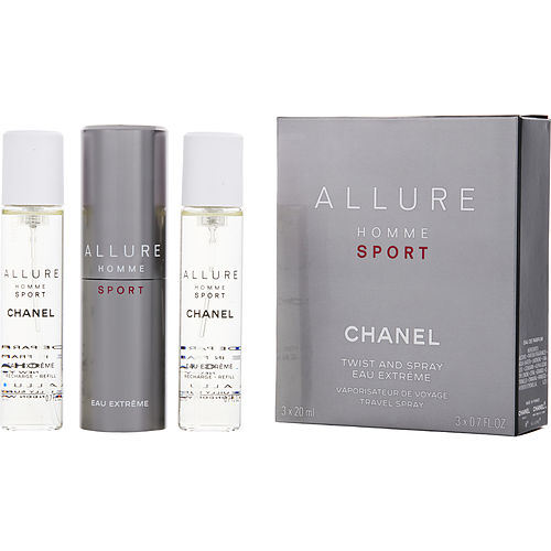 ALLURE HOMME SPORT EAU EXTREME by Chanel 3 x EAU DE PARFUM SPRAY REFILL 0.68 OZ