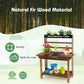 Wooden Potting Bench Table Outdoor Mud Kitchen with Solid Fir Wood Frame