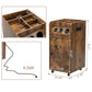 Beauty Salon Trolley;  Hair-dressing Tool Storage Cart with Hair Dryer Holders and Power Strip;  Rustic Brown