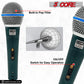 5 Core Professional Dynamic Vocal Microphone Neodymium Cardioid Unidirectional Handheld Mic for Speakers Karaoke W/Steel Mesh Grille Metal Body ON/Off Switch 16ft Detachable Cable+ Clip+Bag- ND58 BLU