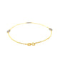 14k Two Tone Gold Entwined Heart Stationed Anklet