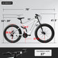 A26309 26 inch Mountain Bike,Full-Suspension 21 Speeds Drivetrain with Disc-Brake MTB Bicycle, 26*4" Fat tire Bike for Men