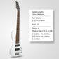 Glarry 44 Inch GIB 6 String H-H Pickup Laurel Wood Fingerboard Electric Bass Guitar with Bag and other Accessories White