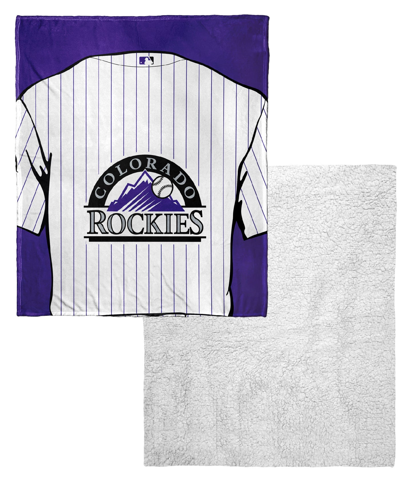 [Personalization Only] OFFICIAL MLB Jersey Personalized Silk Touch Sherpa Throw Blanket - Rockies