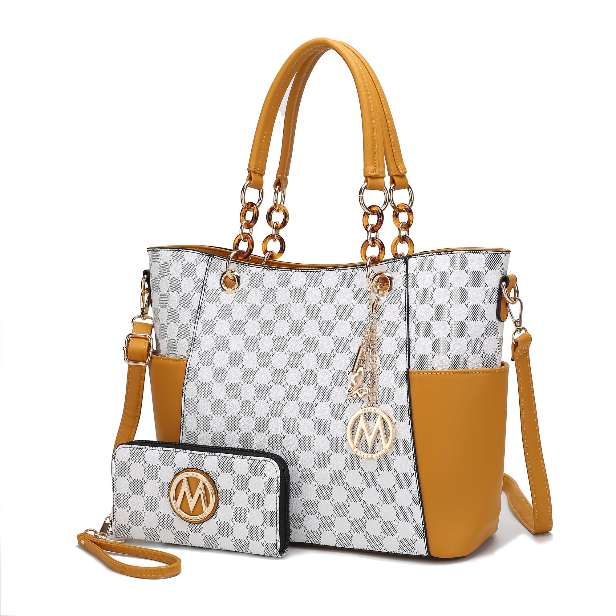 MKF Collection Merlina 2 PCS Women Tote Handbag with Wallet by Mia k Cnasti Strings and Thangs