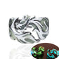 Mens Glow in the Dark Dragon Ring