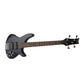 Glarry 44 Inch GIB 4 String H-H Pickup Laurel Wood Fingerboard Electric Bass Guitar with Bag and other Accessories Black