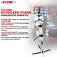 5 Core 2 Tier Keyboard Column Stand Premium Aluminum Build Professional Foldable Double Adjustable Height Anti Slip Arms Portable Ultimate Stands for 61, 76, 88 Keys w Carry Bag Music & Mic Stand