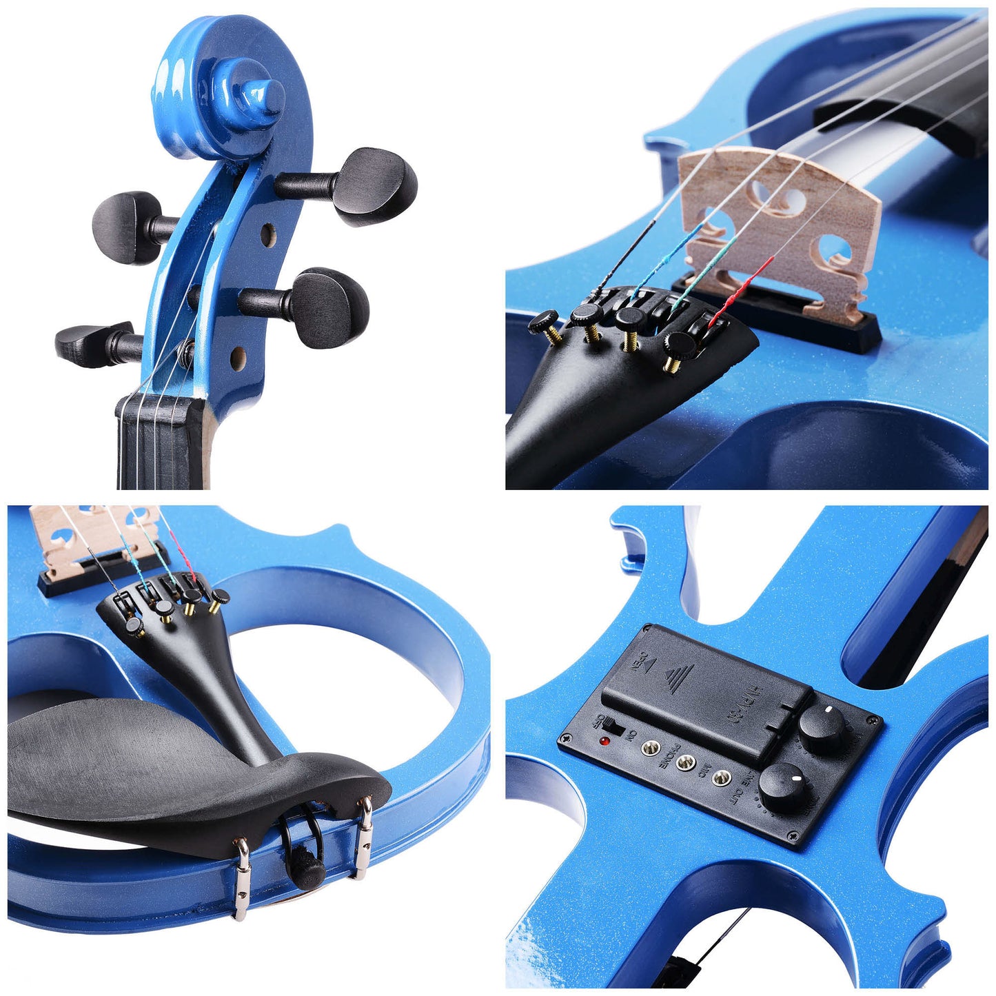 4/4 Violin Electric Violin(right hand)Blue