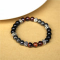 Natural Tiger Eye Bead Elastic Bracelet – Unisex Cnasti Strings and Thangs