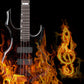 Full Size Glarry 4 String Burning Fire enclosed H-H Pickup Electric Bass Guitar with 20W Amplifier Bag Strap Connector Wrench Tool Black