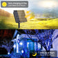 72 FT 200 LED Solar String Lights, Outdoor Solar Christmas Lights, Waterproof Solar Fairy Lights for Garden, Fence, Party Decorations, Blue