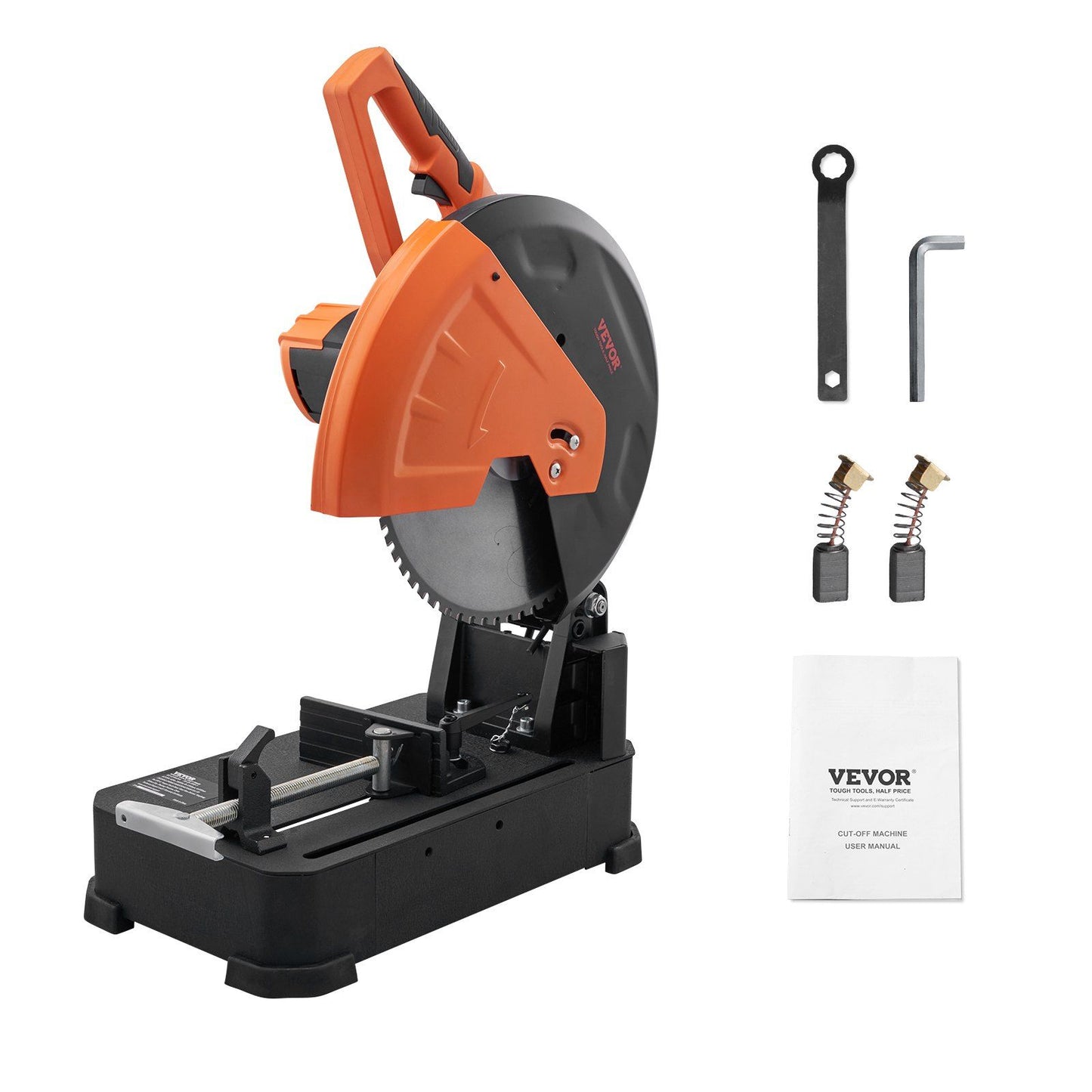 VEVOR Chop Saw, 14"/355mm Blade Diameter Cut Off Saw, 2800W 1200RPM Steel Cutting Machine, 0-45° Adjustable Dry Cut Chop Saw, Miter Saw for Cutting Metal Cold Cut Saw for Steel/Rebar/Iron/Aluminum