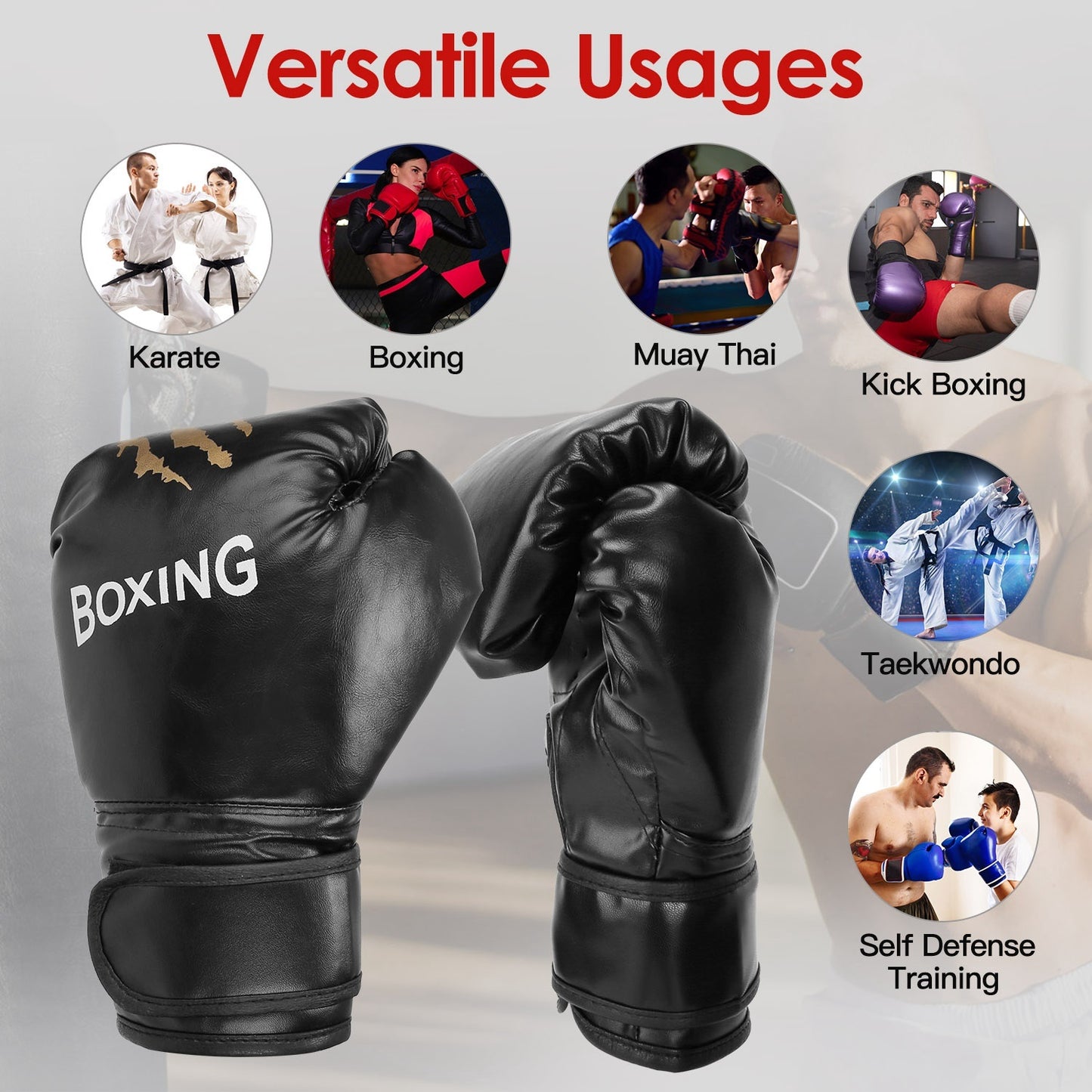 Music Boxing Machine Electronic Wall Target Punching Pad LED Lighted Sandbag Boxing Training Machine Exercise Equipment with Adult Boxing Gloves