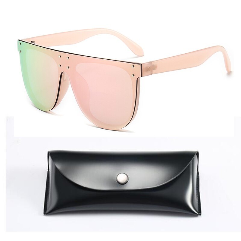 Silver Mirror womens sunglasses brand designer Vintage Sun Glasses Men Luxury Oversized Square Shades UV400 Glam Big Eyewear