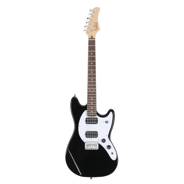 Glarry Full Size 6 String H-H Pickups GMF Electric Guitar with Bag Strap Connector Wrench Tool Black