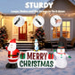 9.8 FT Lighted Christmas Inflatable Decoration, Inflatable Santa Claus and Snowman Holding Merry Christmas Sign, Funny Blow Up Yard Decorations with Built-in LED Lights for Holiday Party Front Yard