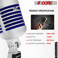 5 CORE Classic Retro Dynamic Vocal Microphone Old Vintage Style Unidirectional Chrome Cardioid Professional Noise Reduction Mic for Instrument Live Performance Prop Studio Recording - RTRO MIC CH BLU