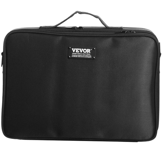 VEVOR Makeup Train Case Large Storage 3 Tiers, Convenient Carry with Handle, Strap, Professional Waterproof