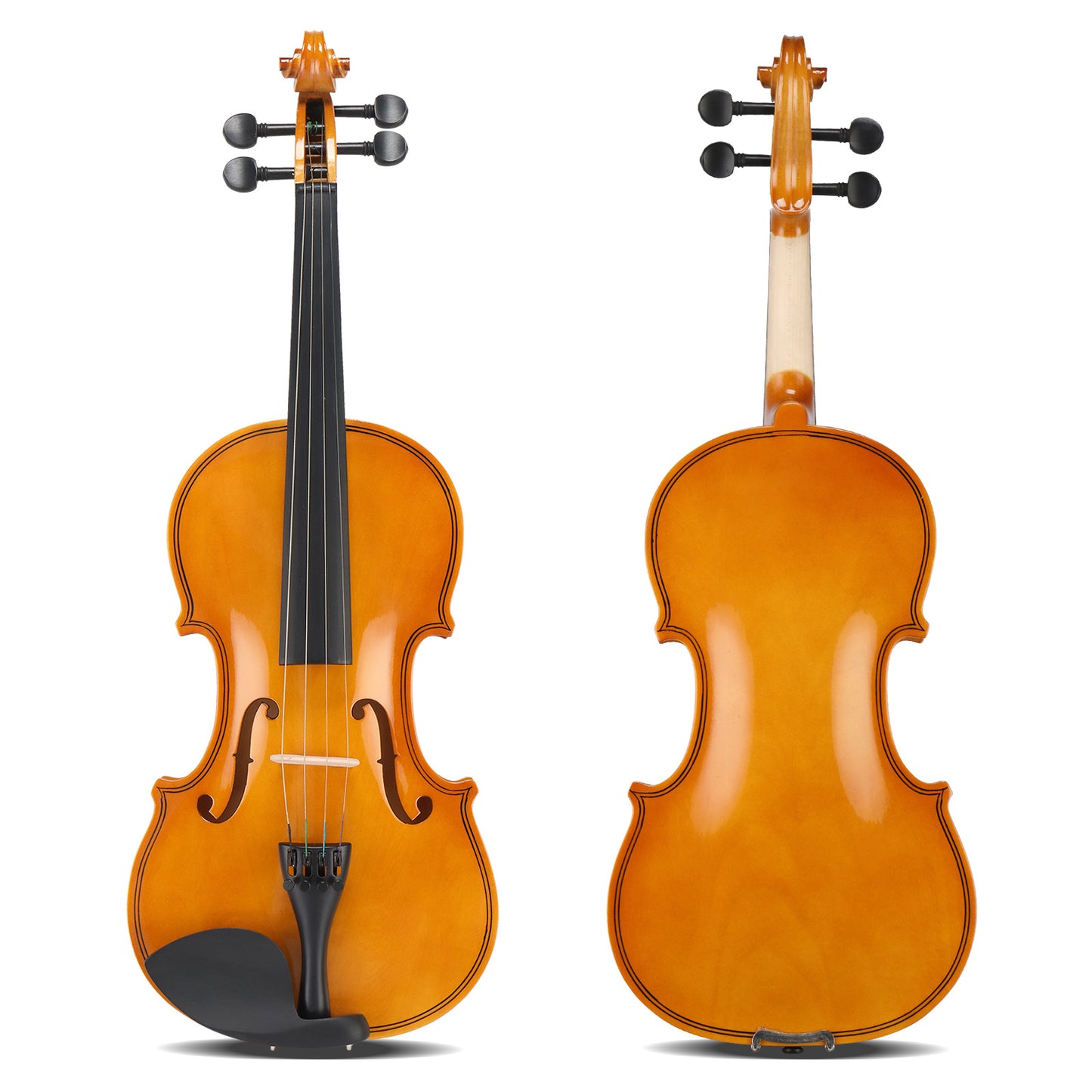 Full Size 4/4 Violin Set for Adults Beginners Students with Hard Case,Violin Bow,Shoulder Rest,Rosin,Extra Strings and Sordine