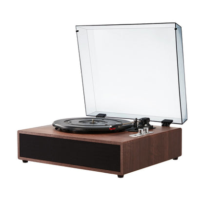 VEVOR Vinyl Record Player, 3-Speed, Belt Driven Turntable Player with Built-in 10W Stereo Speakers Magnetic Cartridge, Support 33/45/78 RPM Bluetooth Aux in RCA Output, for 7/10 /12 in Vinyl Records