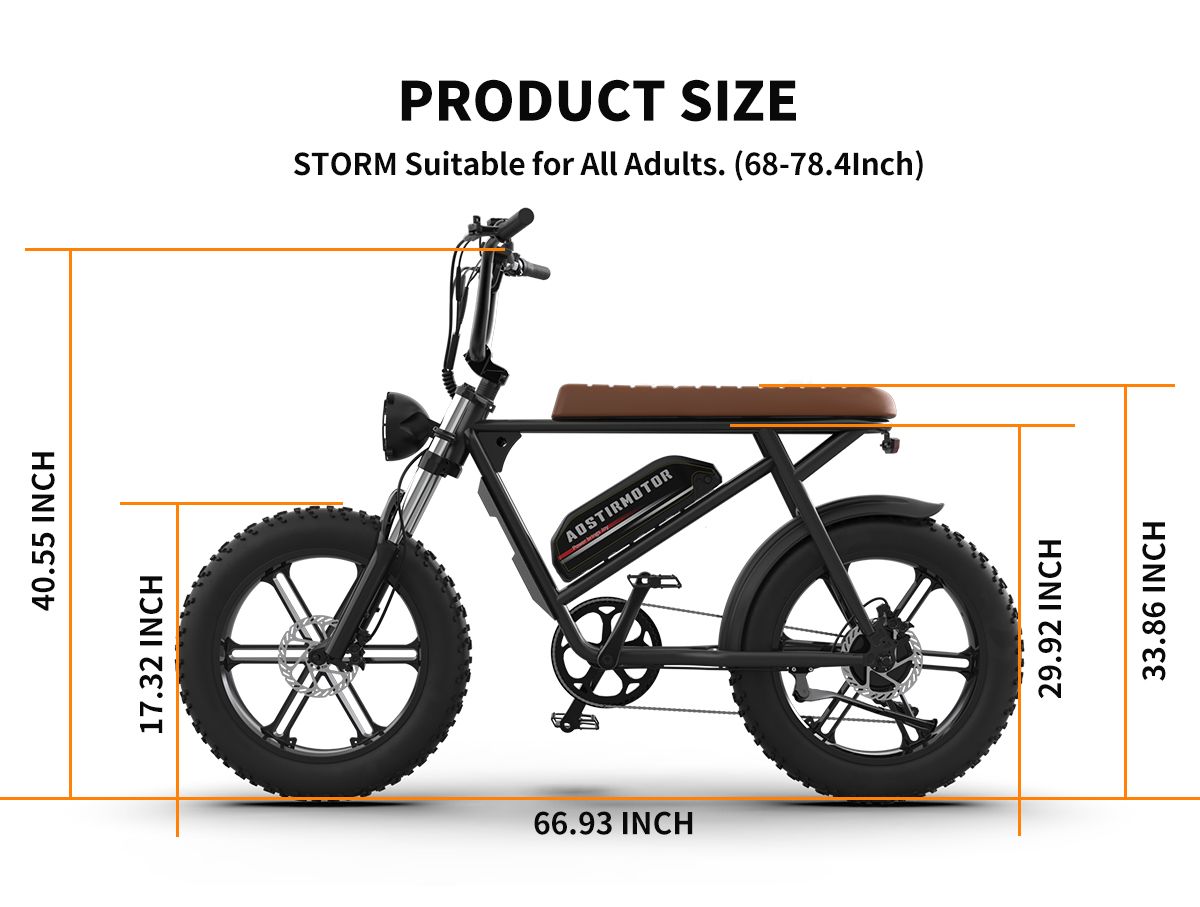 AOSTIRMOTOR new pattern Electric Bicycle 750W Motor 20" Fat Tire With 48V 13AH Li-Battery